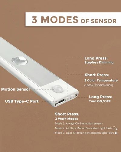 3-in-1 Rechargeable LED Sensor Light